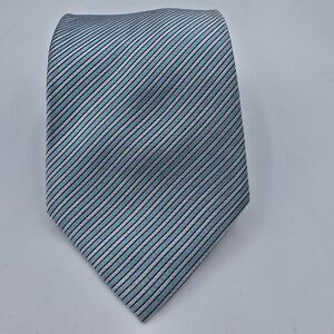Mens Necktie Croft & Barrow NeckTie Blue White Geometric 58" x 4" Vintage
